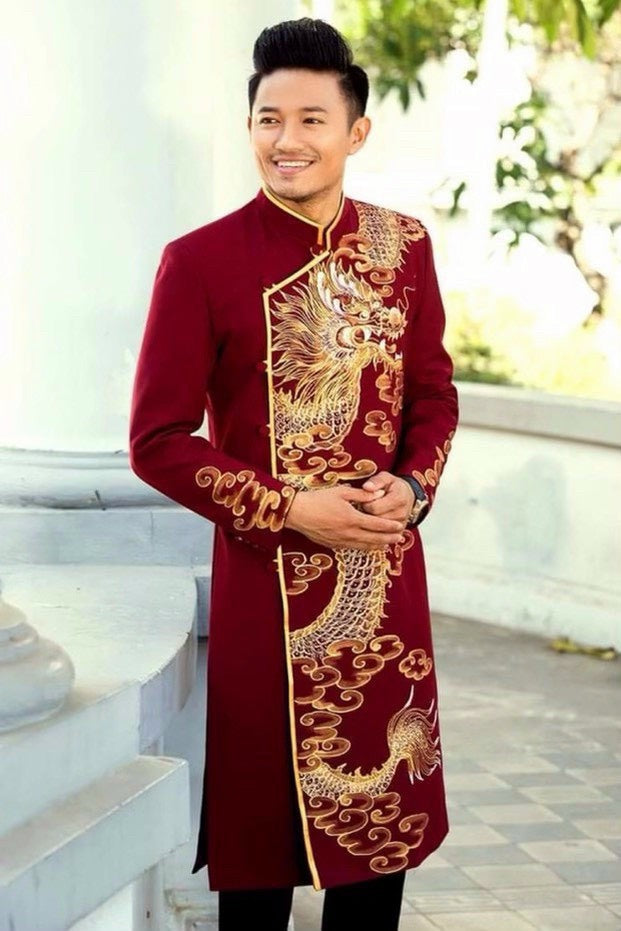 Vietnamese traditional Ao Dai For Men, Men Dress, Ao Dai Nam