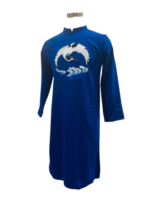 Crane at the Sea Traditional Ao Dai For Men | Men Dress | Áo Dài Nam C18