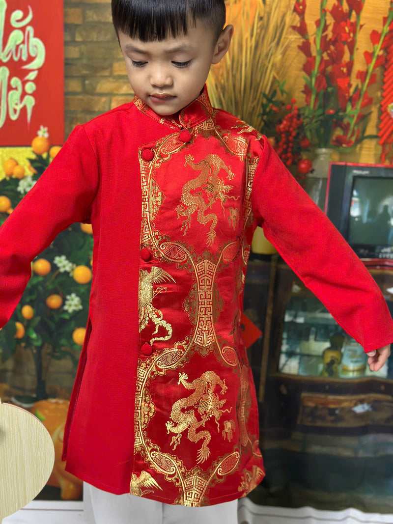 Boy Dress | Áo Dài Gam Red Bé Trai | E34