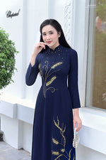 Golden Wheat Ao Dai Traditional Vietnamese Ao Dai No Pants E17