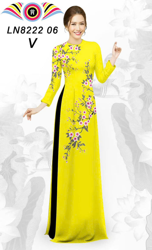 3D Printed Floral Ao Dai For Women NO Pants | Áo Dài Truyền Thống