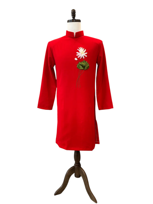 Lotus Embroidery Ao Dai Men | Men Dress | Áo Dài Nam
