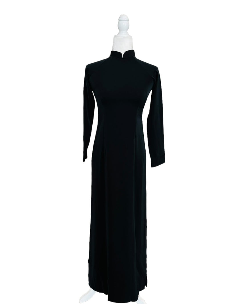 Pre-made Black Vietnamese Ao Dai For Women | Ao Dai Viet Nam | Áo Dài Truyền Thống