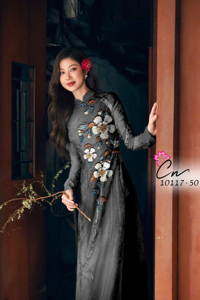 Printed Women Ao Dai | Vietnamese Traditional Dress
