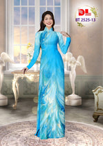 Áo dài lụa in hoa| Printed Flower Pattern Vietnamese long dress | Ao Dai For Wedding