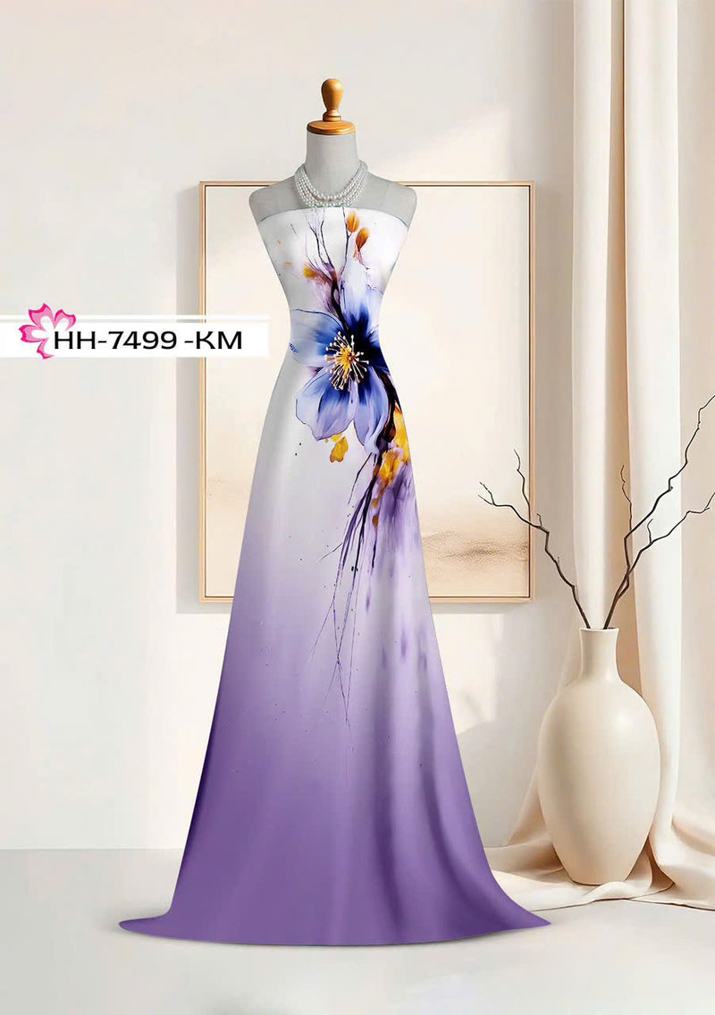Printed Women Ao Dai | Vietnamese Traditional Dress