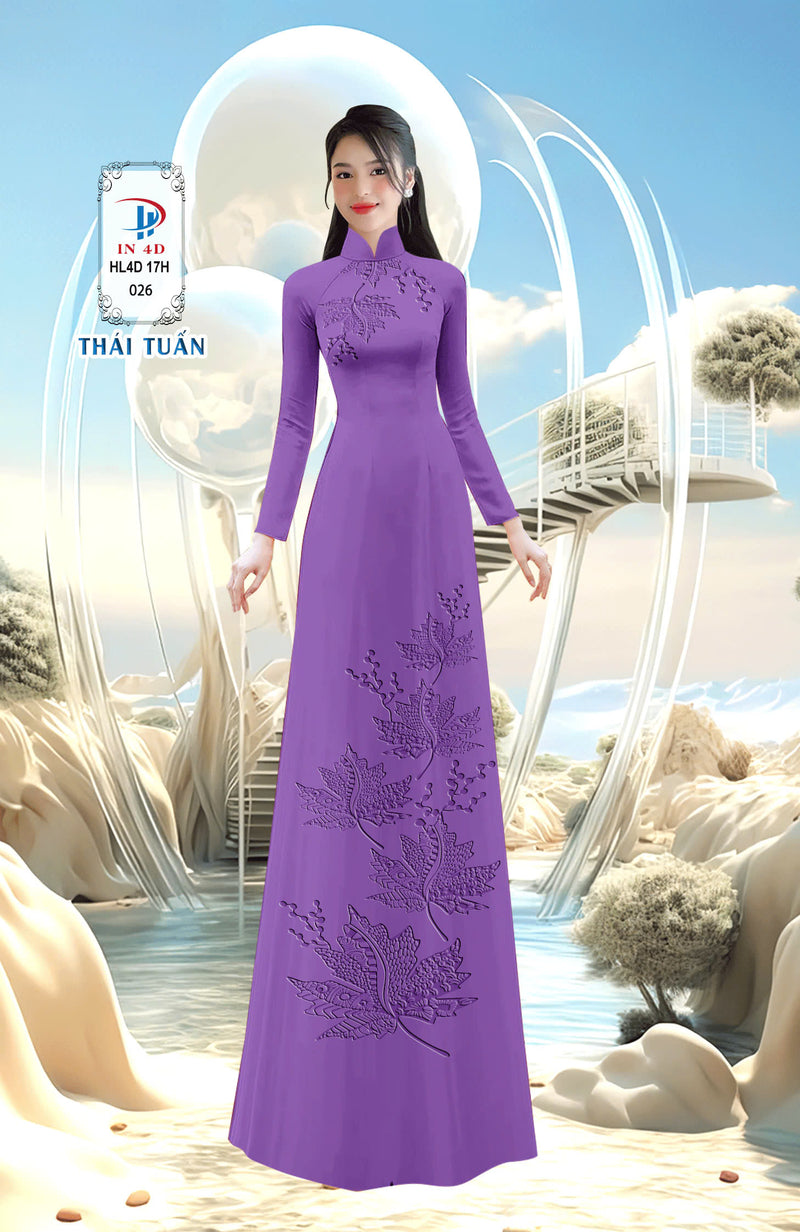 Thai Tuan Silk Ao Dai - Traditional 4D Printed Ao Dai