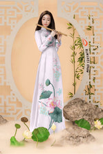 3D Printed Lotus Ao Dai For Women | Vietnamese Ao Dai Tet
