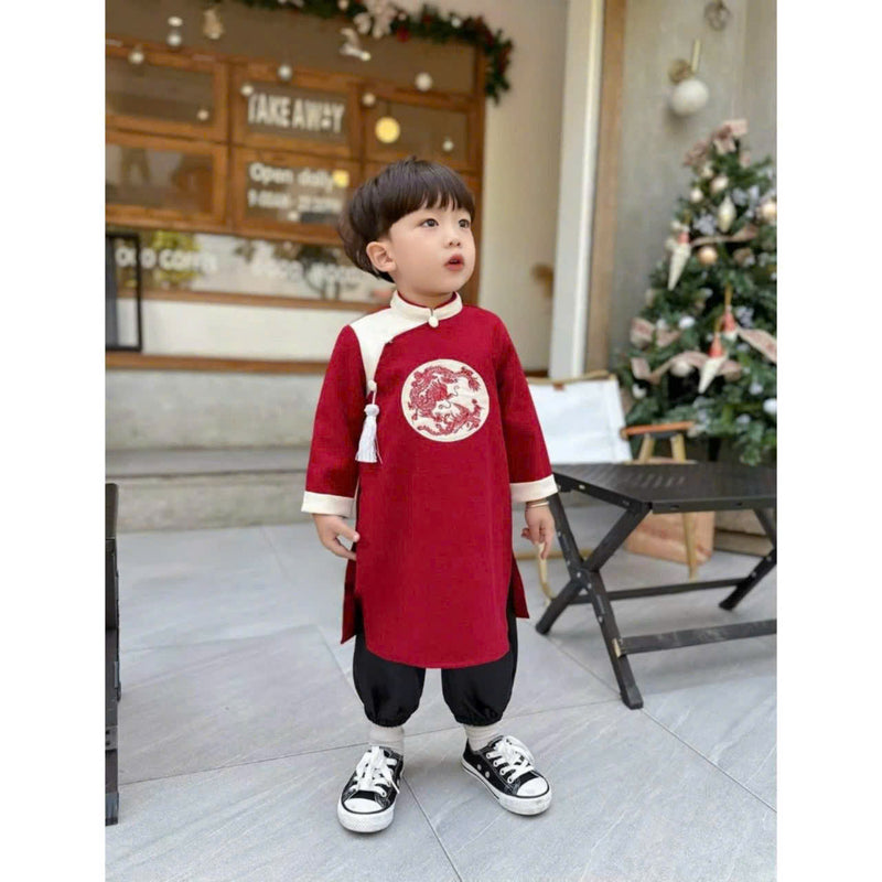 Ao Dai For Boys | Áo Dài Bé Trai | Boy Vietnamese Ao Dai-F7