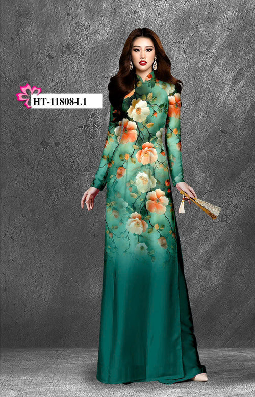 Printed Women Ao Dai | Vietnamese Traditional Dress