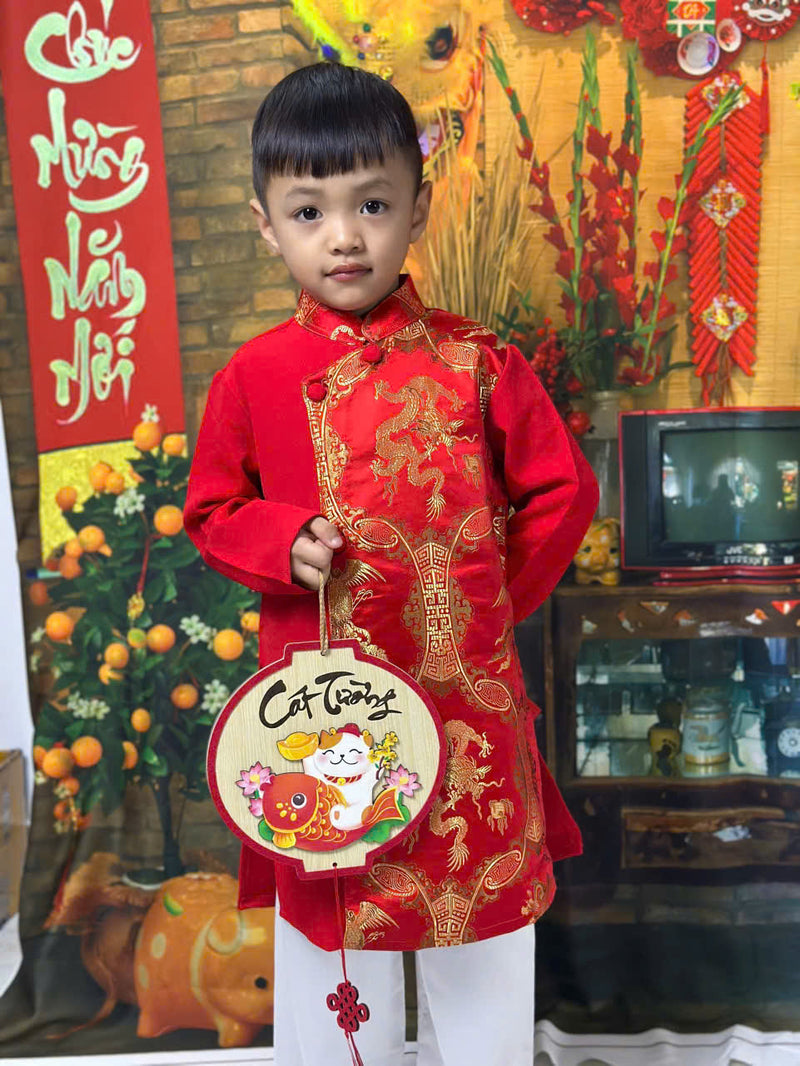 Boy Dress | Áo Dài Gam Red Bé Trai | E34