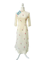 Tulip Embroidered Ao Dai For Women | Vietnamese Modernized Ao Dai Vietnam