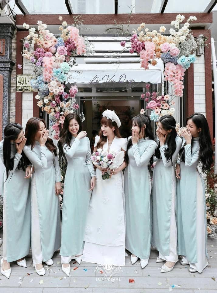 Bridesmaid Vietnamese Dress - Áo Dài Dâu Phụ | Vietnamese Ao Dai For Tea Ceremony