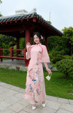 Spring Blossom Modern Vietnamese Ao Dai No Pants A20