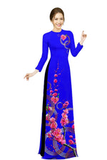 Printed Traditional Vietnamese Ao Dai For Women - NO PANTS | Vietnamese Ao Dai | Ao Dai Viet Nam | Áo Dài Truyền Thống