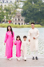 Pink Doan Vien Matching Family Ao Dai | Áo Dài Gia Đình
