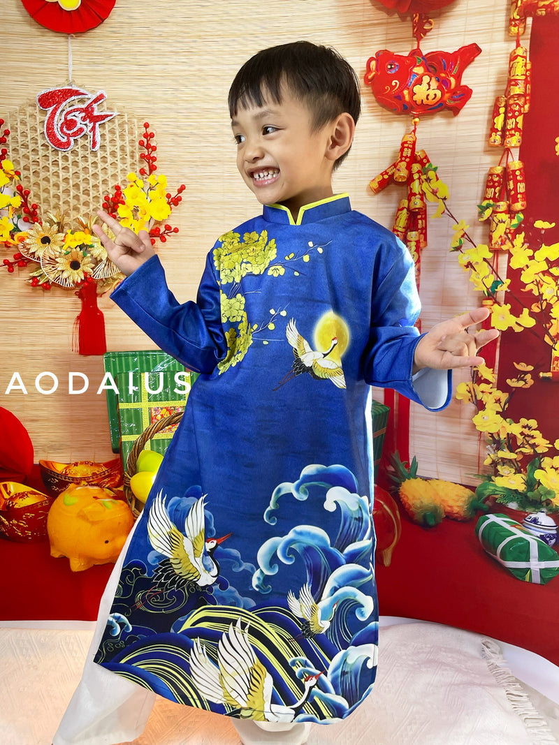 Blue MAI Ao Dai Kid | Dress For Boys | Áo Dài Bé Trai