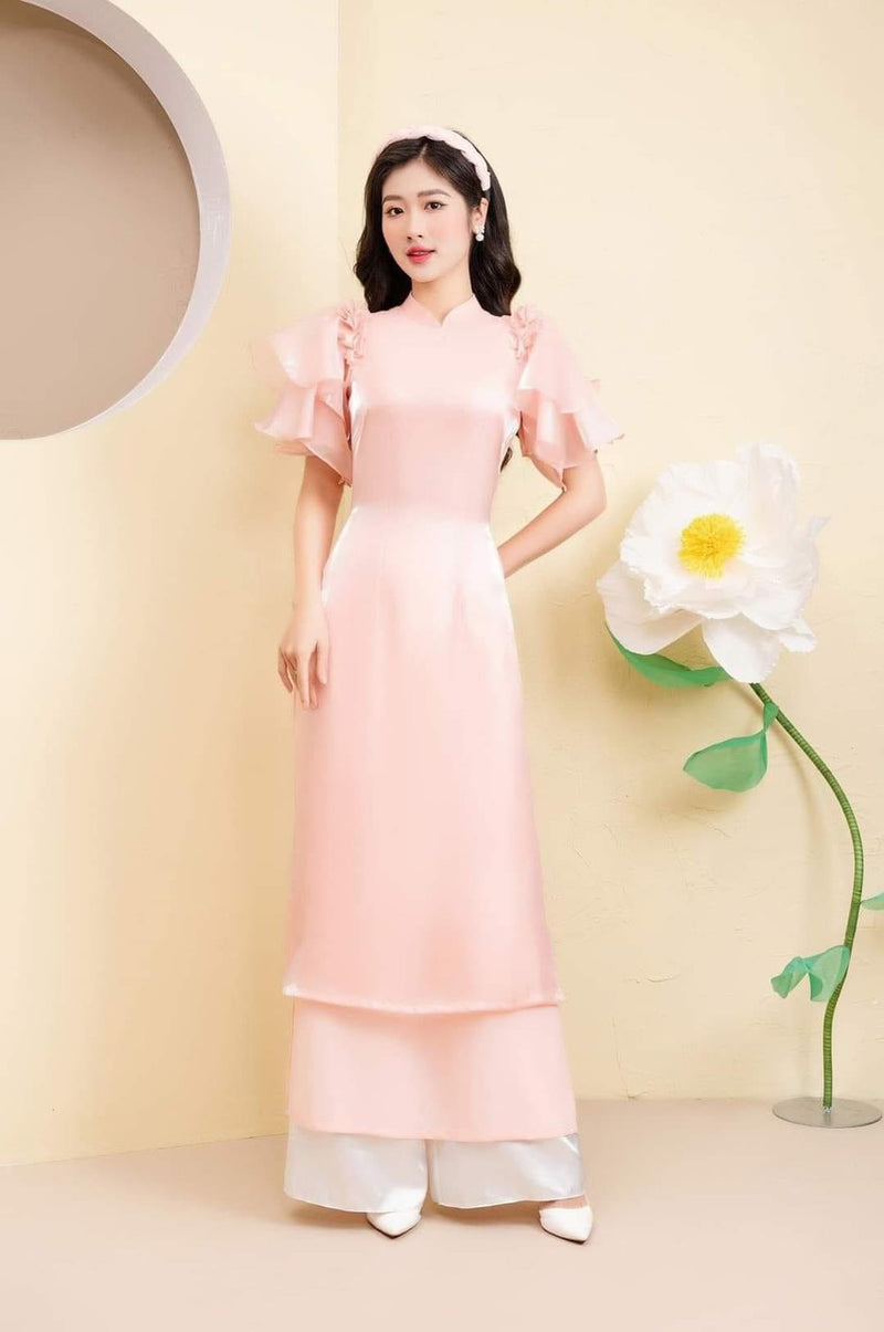 Bridesmaid Vietnamese Dress | Áo Dài Tay Bèo