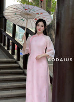 Pink Sparkle Ao Dai For Women | Vietnamese Modernized Dress