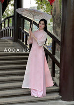 Pink Sparkle Ao Dai For Women | Vietnamese Modernized Dress