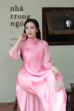 Blush Phoenix Majesty Ao Dai Set | Shifted Vietnamese Ao Dai I8