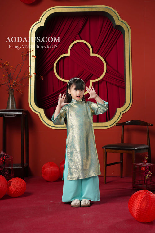 Jade Breeze Mother Daughter Matching Áo Dài | Family Áo Dài Set O5