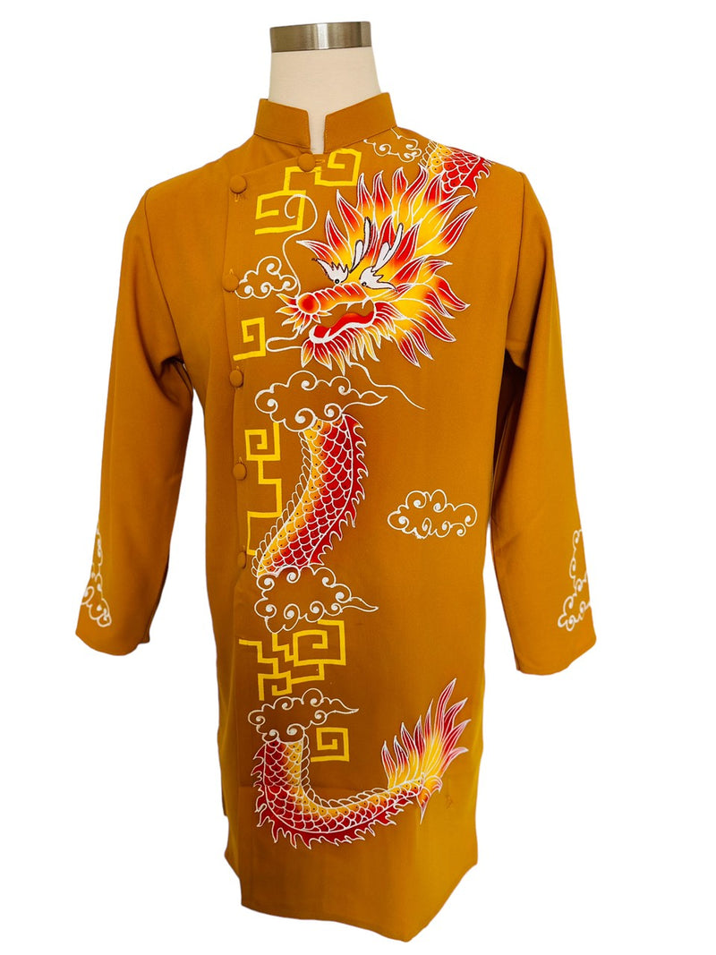 Dragon Hand-paint Vietnamese traditional Ao Dai For Men | Men Dress | Ao Dai For Groomsmen | Áo Dài Nam