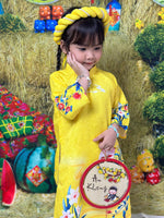 Yellow Girl Dress | Áo Dài Bé gái | Baby Girl's Ao Dai | Mấn Ao Dai