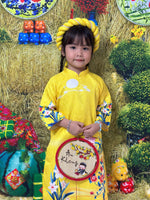 Yellow Girl Dress | Áo Dài Bé gái | Baby Girl's Ao Dai | Mấn Ao Dai