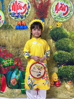 Yellow Girl Dress | Áo Dài Bé gái | Baby Girl's Ao Dai | Mấn Ao Dai