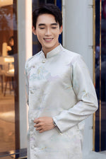 Cream Thuy Moc Men Ao Dai | Áo Dài Nam I31