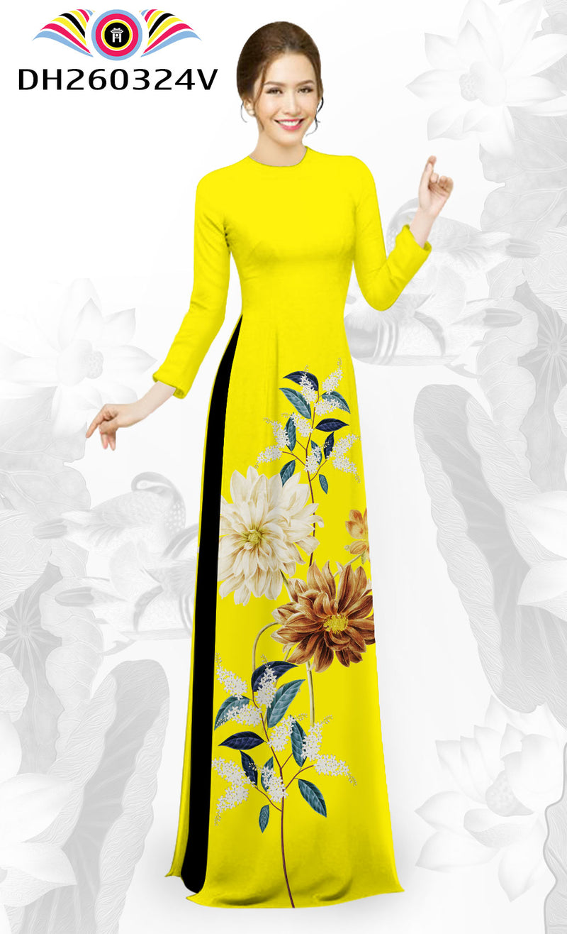 Printed Traditional Vietnamese Ao Dai | Ao Dai For Women | Ao Dai For Wedding | Áo Dài Truyền Thống