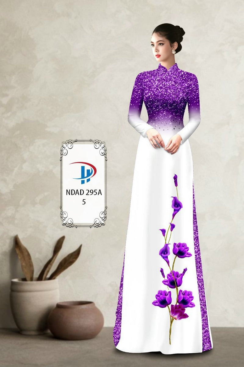 Printed Traditional Vietnamese Ao Dai For Women | Vietnamese ao dai| Ao Dai Viet Nam | Áo Dài Truyền Thống