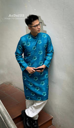 Vietnamese Blue Men Ao Dai | Áo Dài Nam Màu Xanh I14