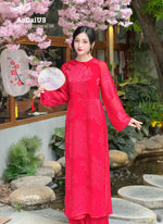 Red Ao Dai No Pants | Modern Vietnamese Ao Dai E4