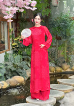 Red Ao Dai No Pants | Modern Vietnamese Ao Dai E4