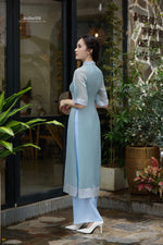 Blue Vietnamese Modernized Dress | Áo Dài Cách Tân D23