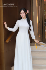 Pure Elegance Traditional Vietnamese Ao Dai Set | Áo Dai Trang