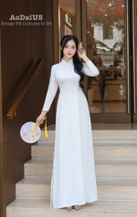 Pure Elegance Traditional Vietnamese Ao Dai Set | Áo Dai Trang