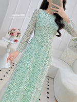Mini Floral Traditional Ao Dai For Women A30