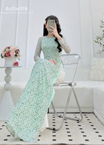 Mini Floral Traditional Ao Dai For Women A30