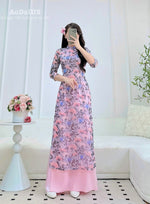 Purple Bloom Modern Vietnamese Ao Dai Set D13