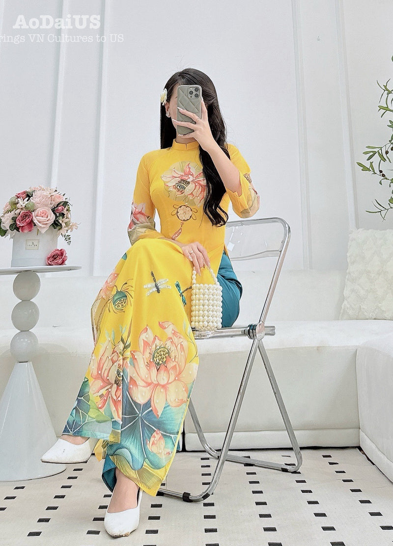 Nguyệt Xuân Modern Vietnamese Ao Dai Set B15
