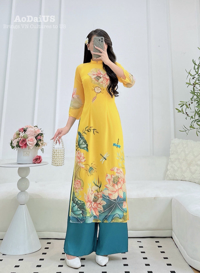 Nguyệt Xuân Modern Vietnamese Ao Dai Set B15