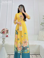 Nguyệt Xuân Modern Vietnamese Ao Dai Set B15
