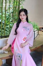 Pink Lotus Traditional Vietnamese Ao Dai | Áo Dài Truyền Thống A29