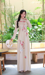 Yellow Floral Embroidery with Hand-Beaded Crystals (Top Only, No Pants) A47