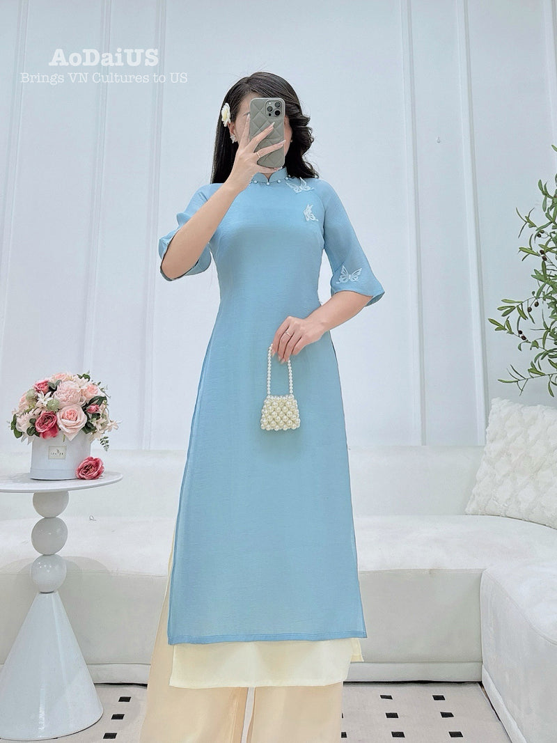 Blue Butterfly Grace Áo Dài | Áo Dài Cách Tân F29