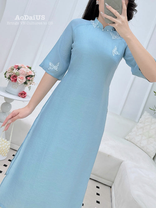 Blue Butterfly Grace Áo Dài | Áo Dài Cách Tân F29
