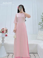Pastel Grace Vietnamese Ao Dai | Áo Dài Truyền Thống  E36